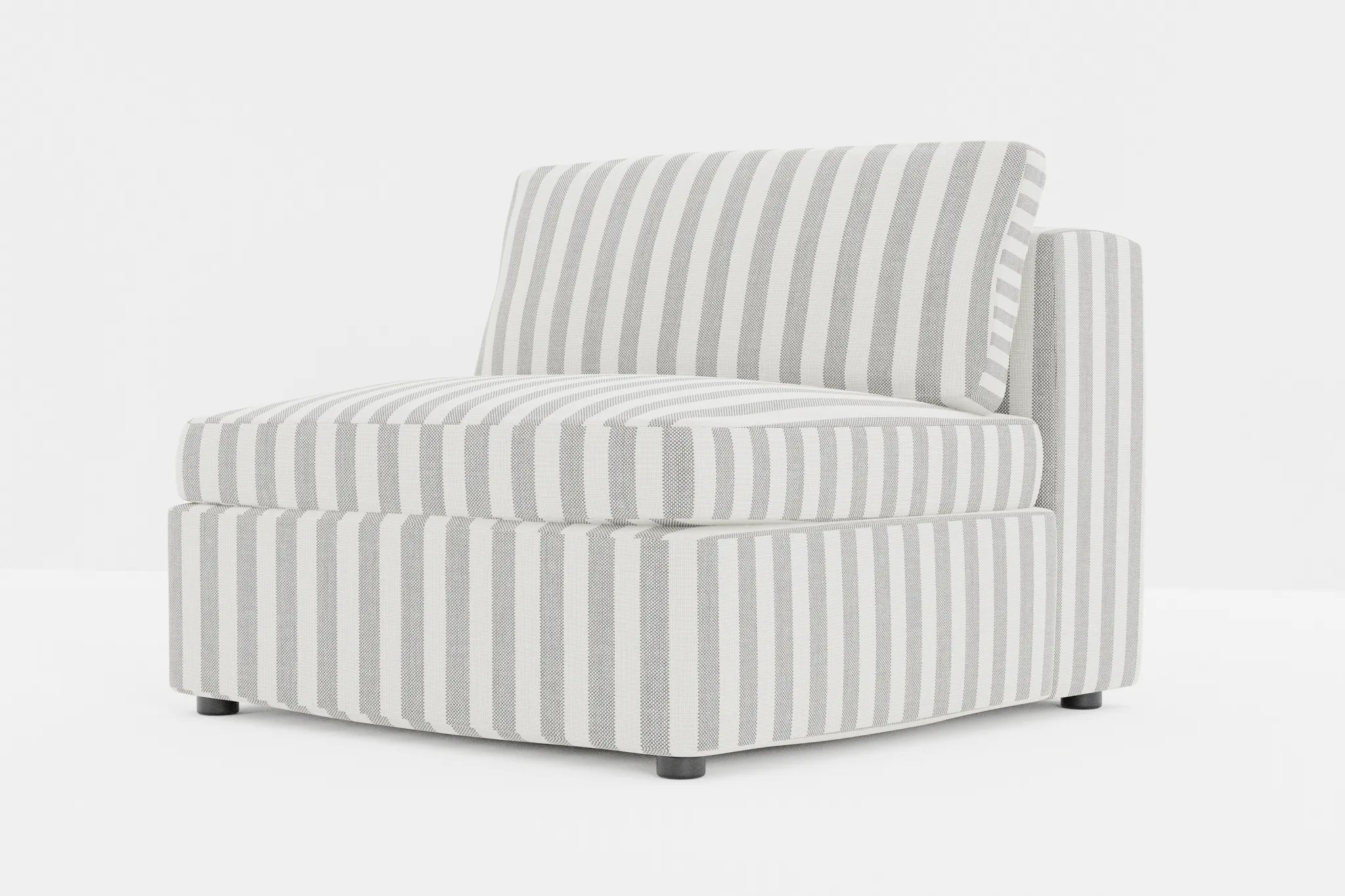 Destin Sea Lane Dark Gray Fabric Armless Chair