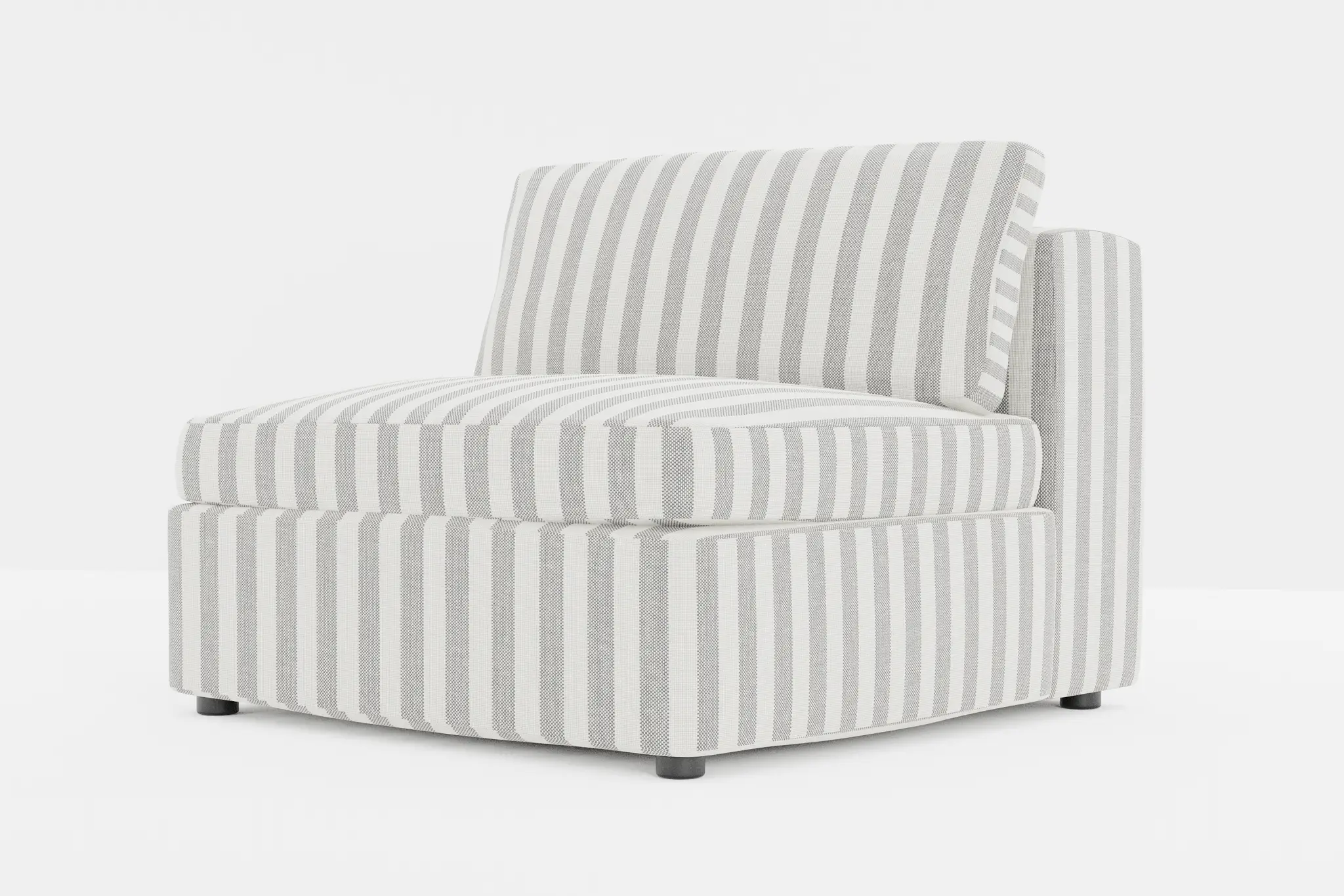 Destin Sea Lane Dark Gray Fabric Armless Chair Destin Sea Lane Dark Gray Fabric Armless Chair