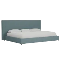 Grayton Sutton Blue 54" Upholstered Platform Bed