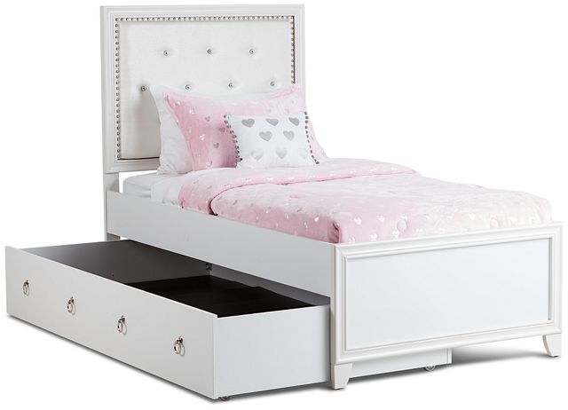 Isabella White Panel Trundle Bed