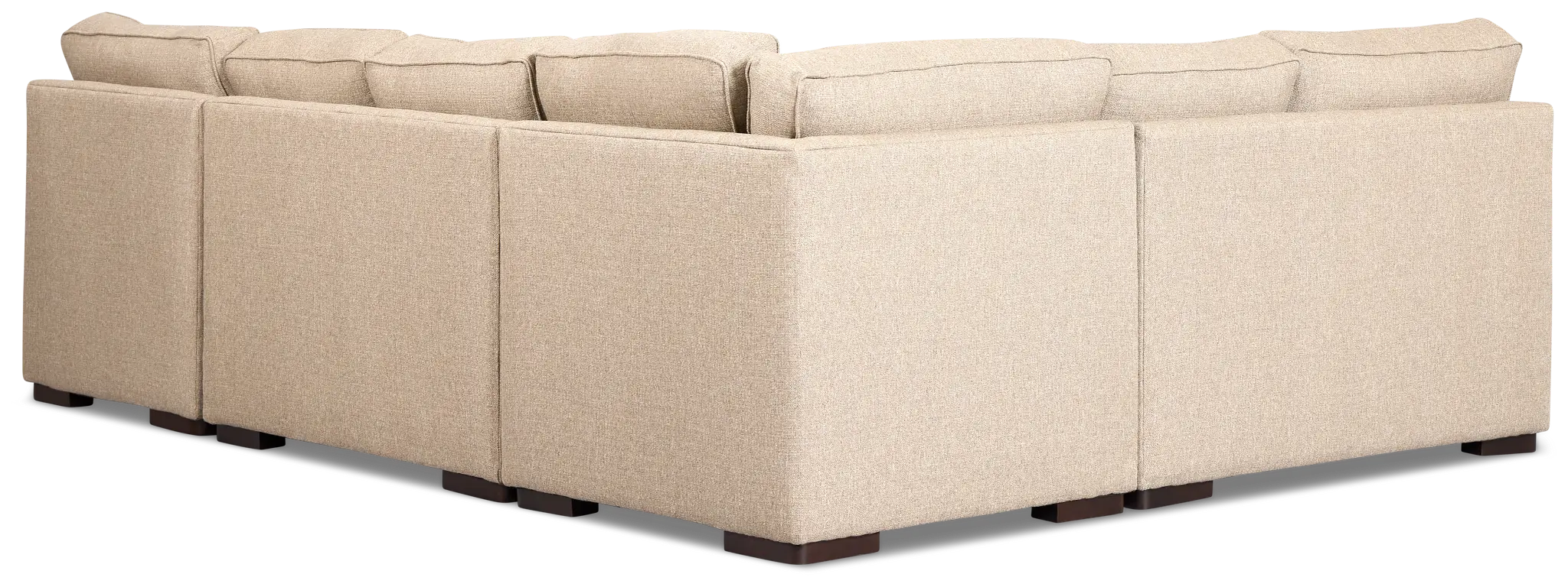 Sinclair Brown Fabric Medium Right Chaise Sectional Sinclair Brown Fabric Medium Right Chaise Sectional