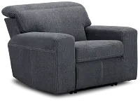 Callum Dark Gray Fabric Recliner