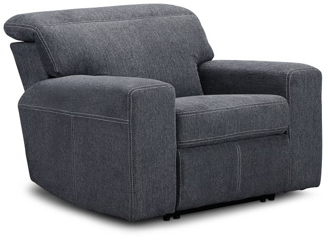 Callum Dark Gray Fabric Recliner