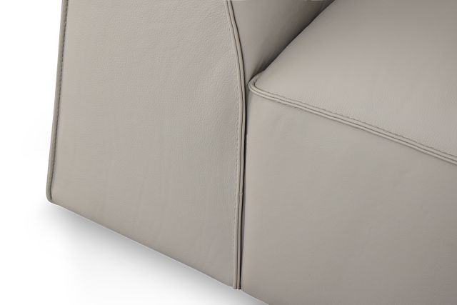 Blanca Gray Leather Swivel Chair