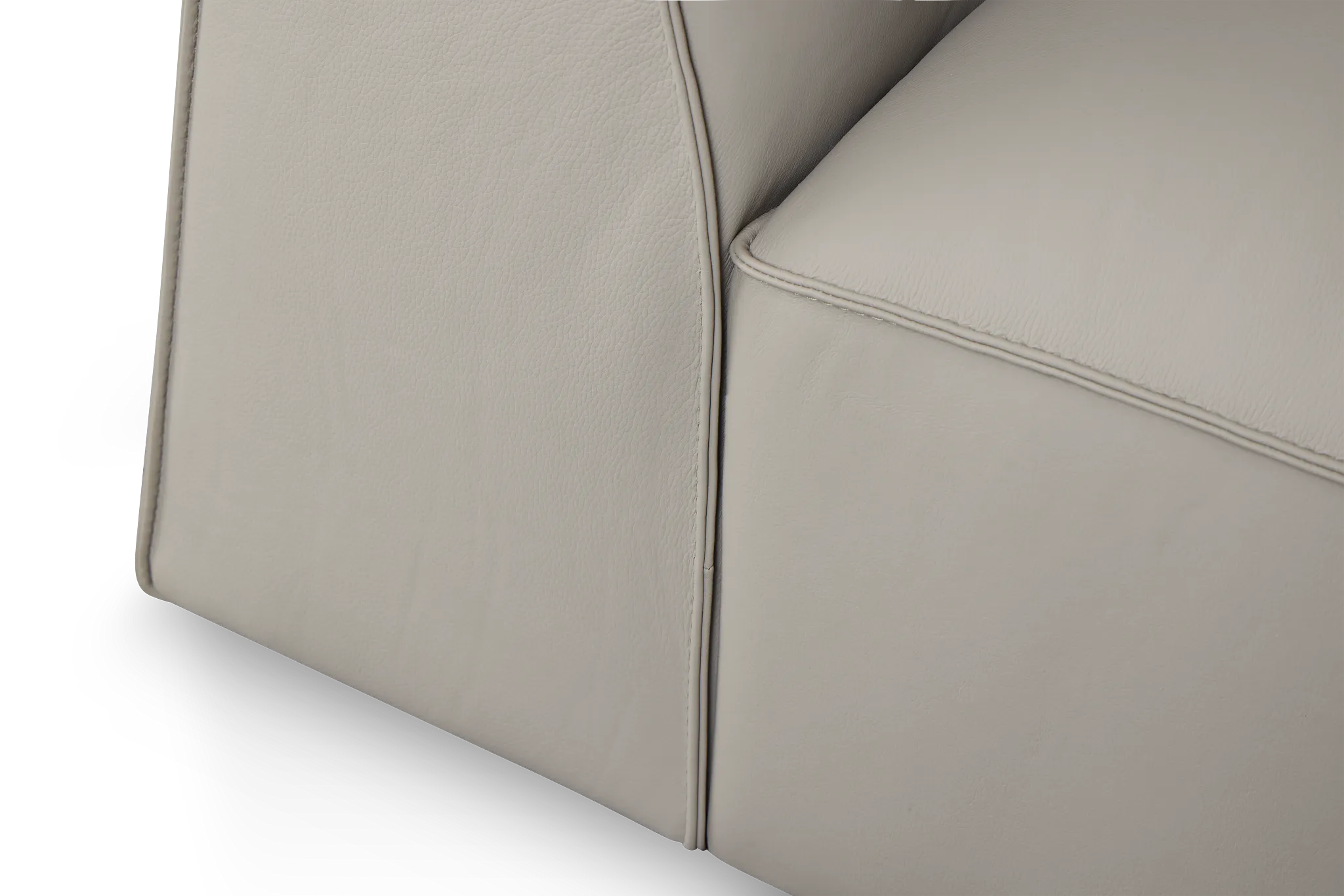 Blanca Gray Leather Swivel Chair