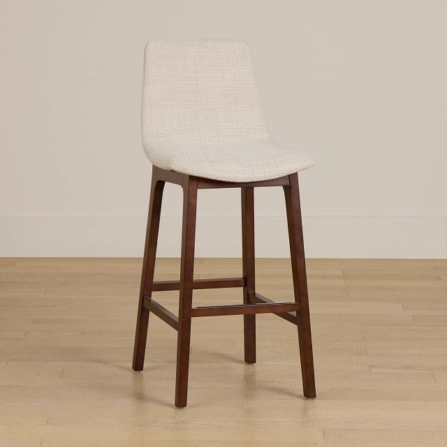 Hamilton Light Beige Fabric 30" Upholstered Barstool