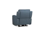 Summit Blue Lthr/vinyl Power Recliner With Power Headrest