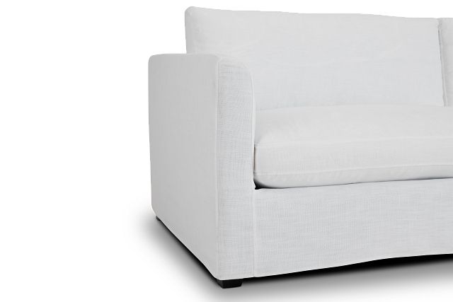 Willow 102" White Fabric Sofa