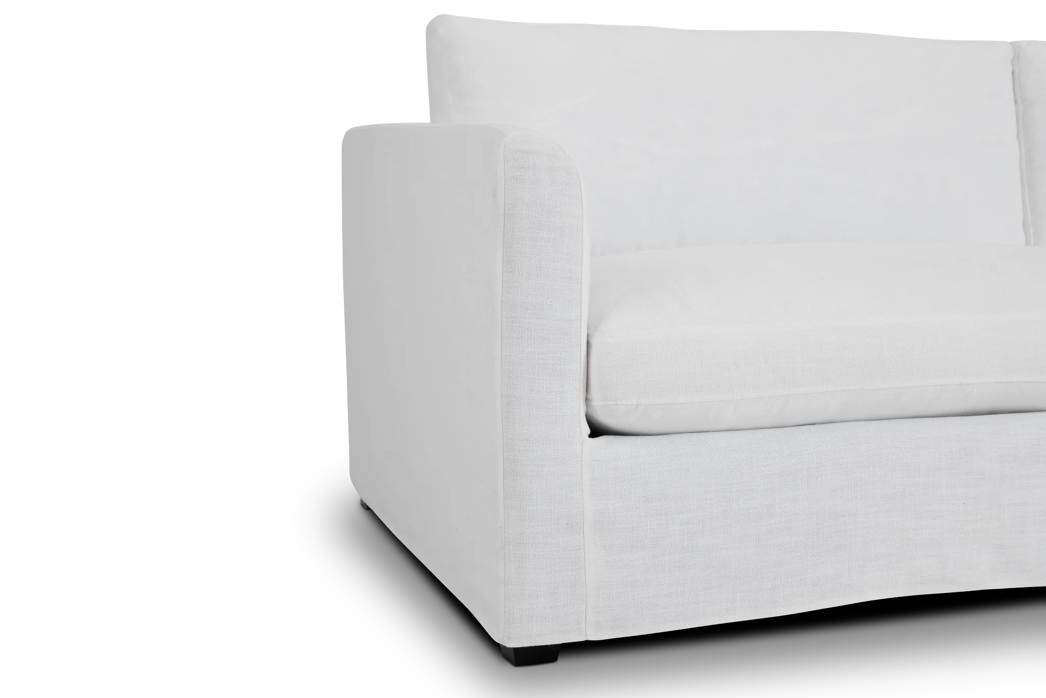 Willow 102" White Fabric Sofa