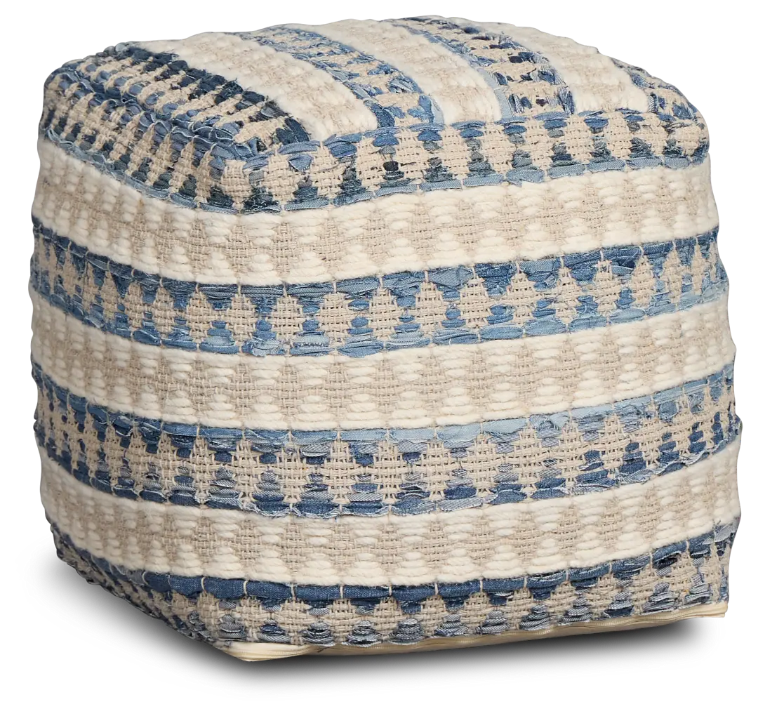 Numire Blue Accent Pouf Numire Blue Accent Pouf