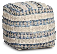 Numire Blue Accent Pouf