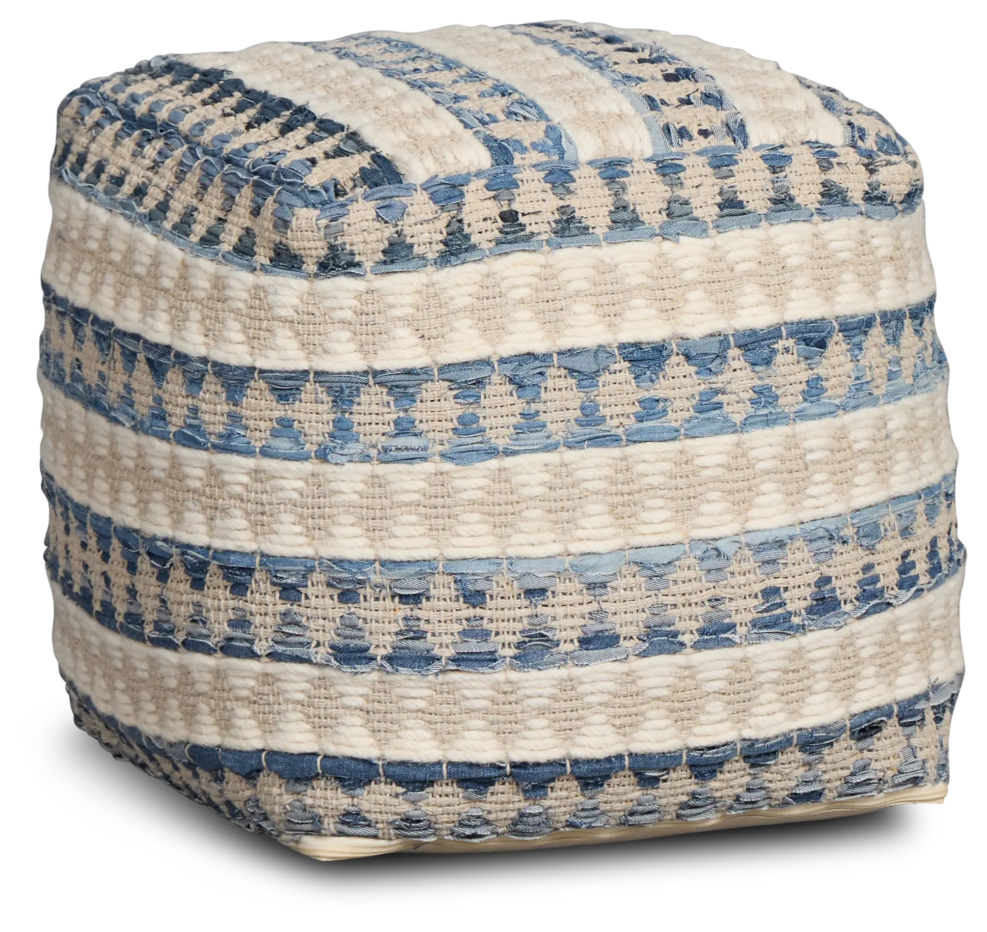 Numire Blue Accent Pouf Numire Blue Accent Pouf