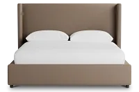 Captiva Joya Beige 48" Upholstered Shelter Bed