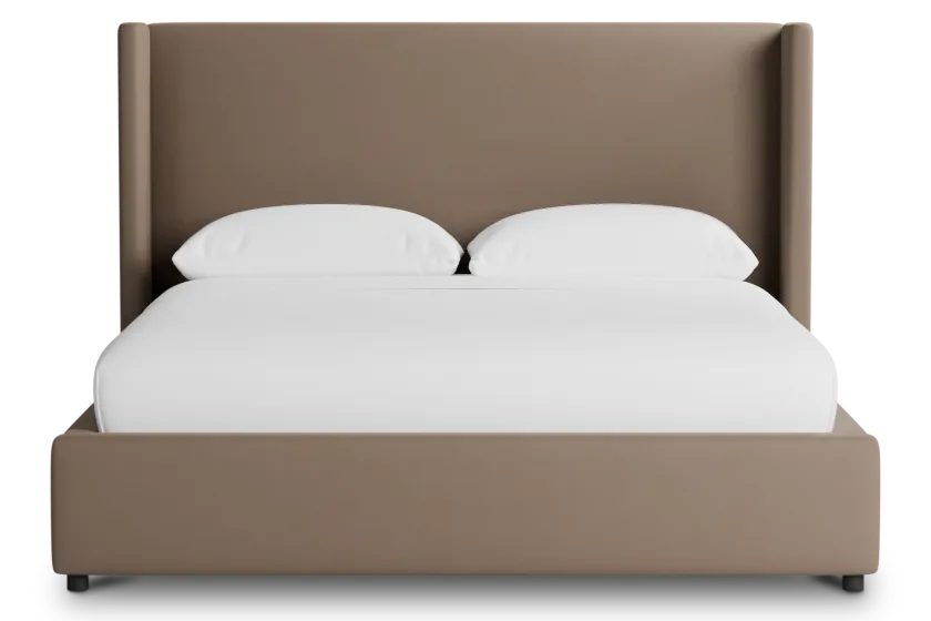 Captiva Joya Beige 48" Upholstered Shelter Bed