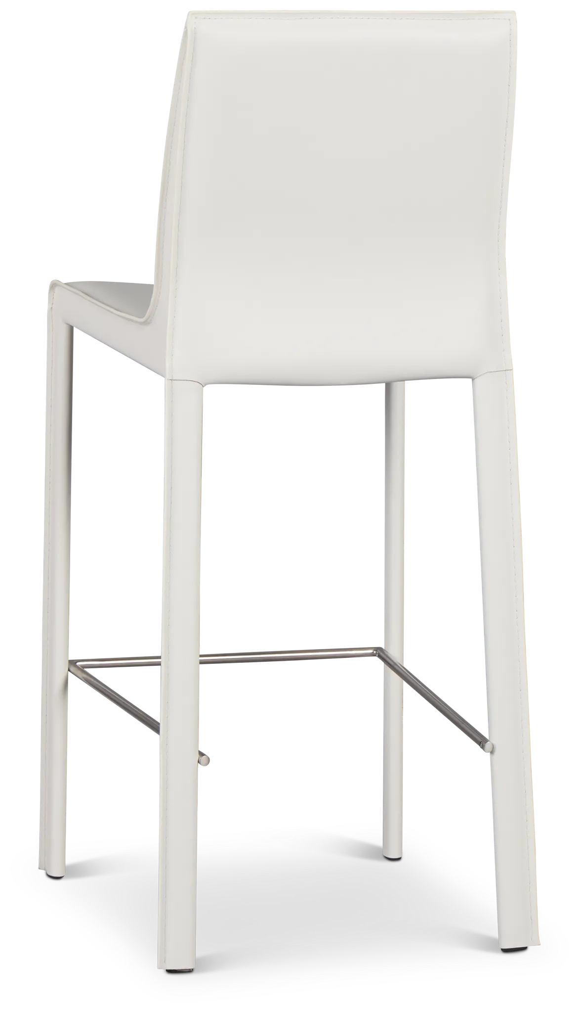 Lugo White 27" Upholstered Barstool