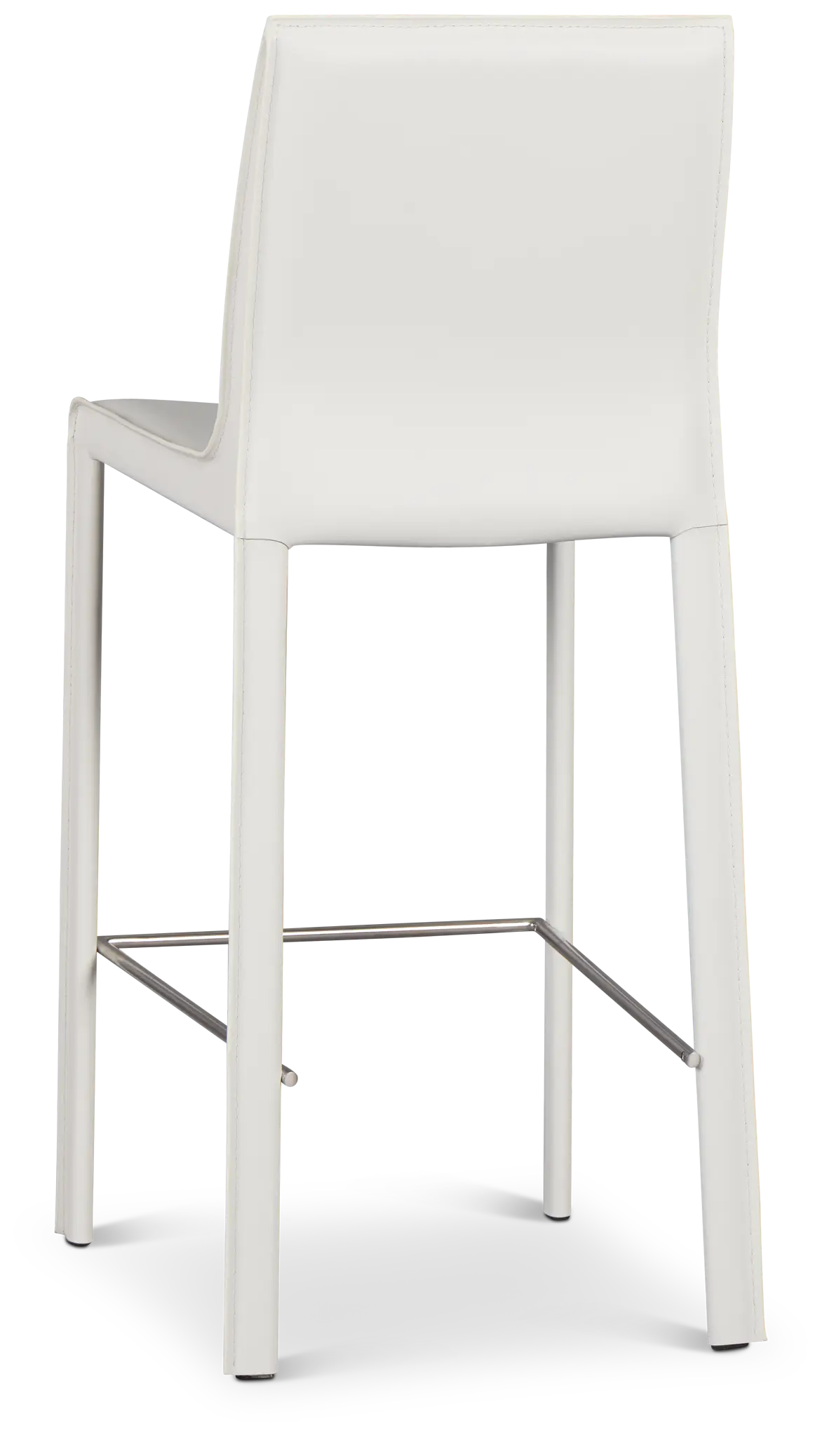 Lugo White 27" Upholstered Barstool Lugo White 27" Upholstered Barstool