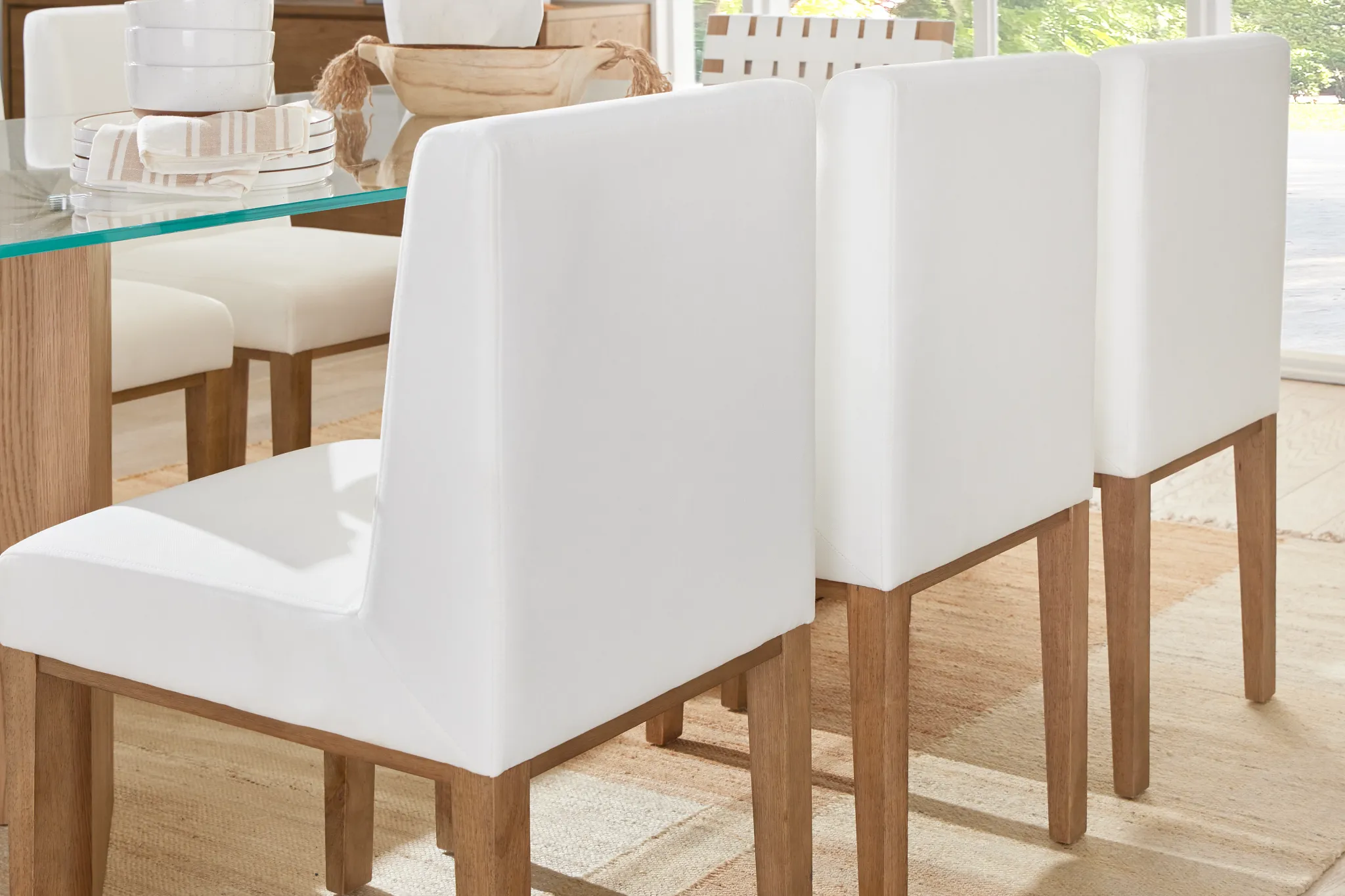 Haven White Upholstered Side Chair