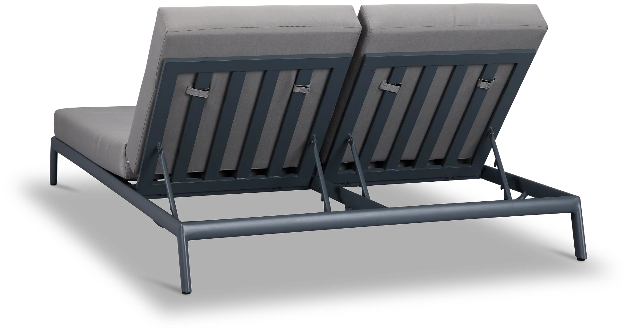 Tortuga Gray Double Cushion Chaise