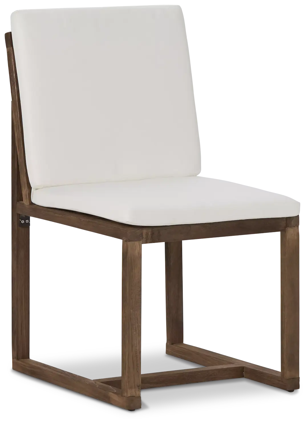 Linear Teak White Side Chair Linear Teak White Side Chair
