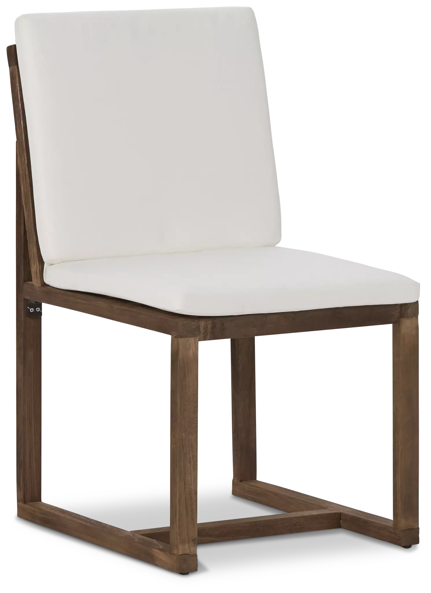 Linear Teak White Side Chair Linear Teak White Side Chair