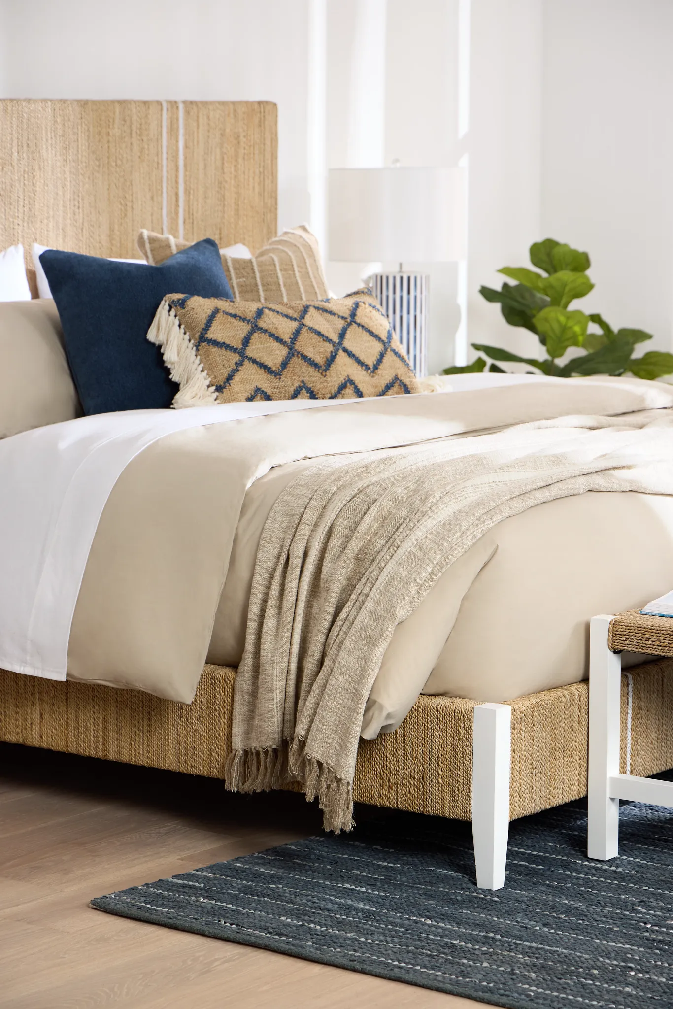 Nantucket Light Tone Woven Panel Bed