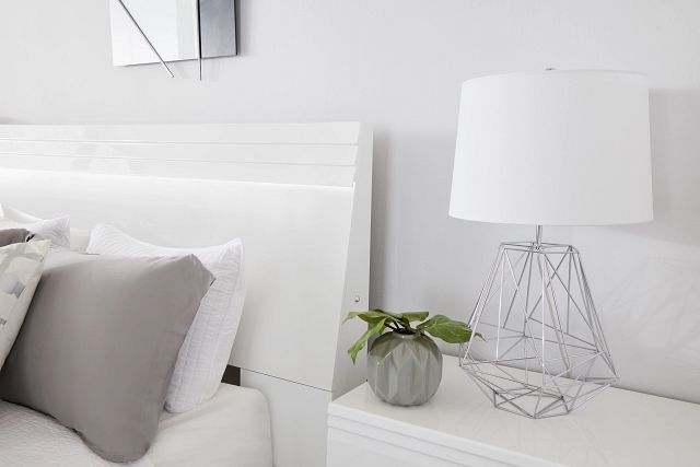 Midtown White Wood Platform Bed