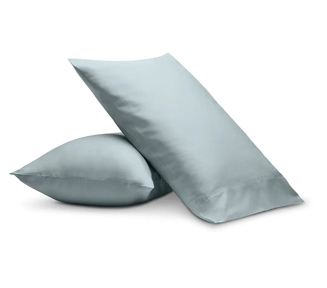 Rest & Renew Cotton Sateen Light Blue 300 Thread Set Of 2 Pillowcases Rest & Renew Cotton Sateen Light Blue 300 Thread Set Of 2 Pillowcases