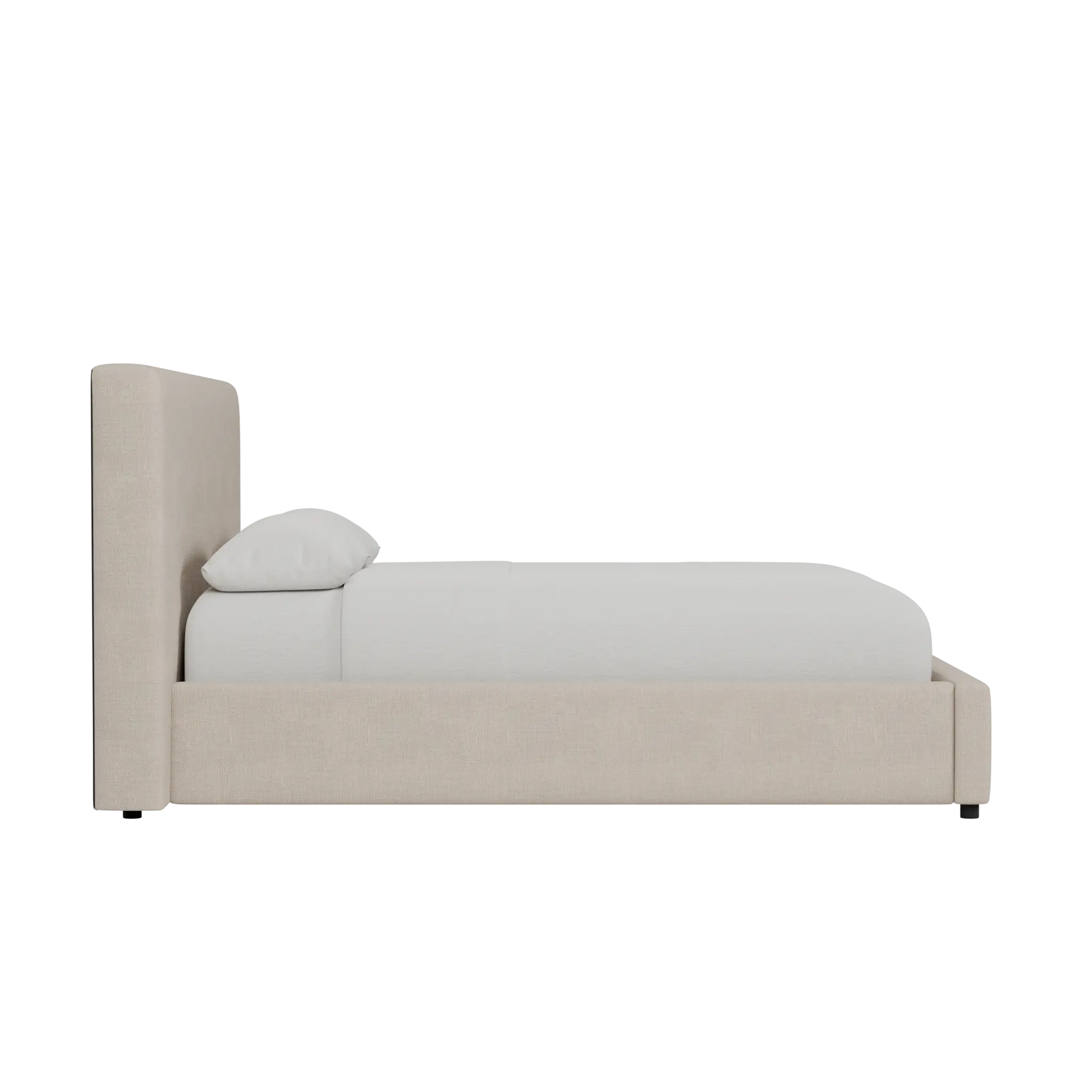 Grayton Linen Beige 44" Upholstered Platform Bed Grayton Linen Beige 44" Upholstered Platform Bed