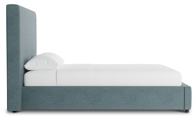 Grayton Sutton Blue 54" Upholstered Platform Bed
