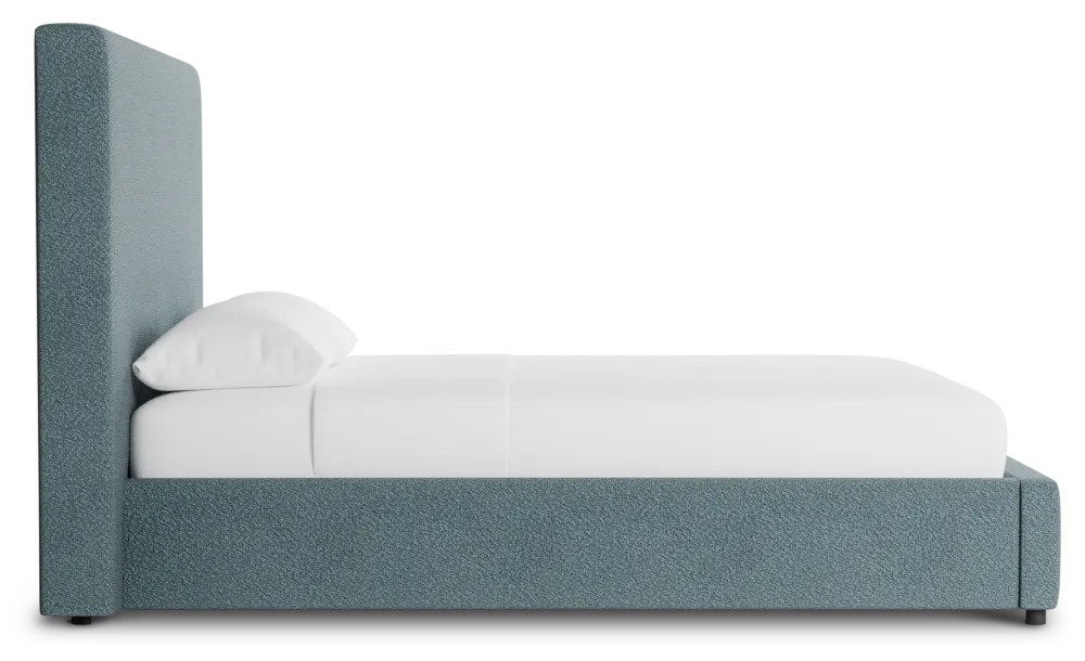 Grayton Sutton Blue 54" Upholstered Platform Bed