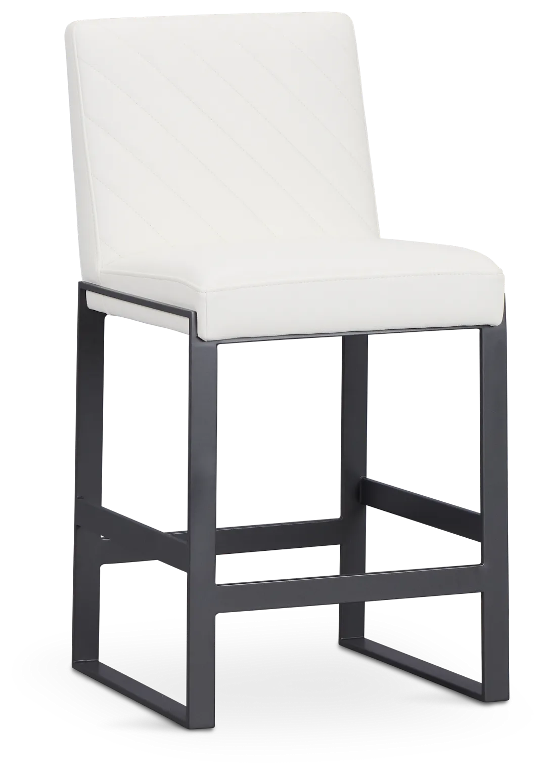 Harlem White 24" Upholstered Barstool