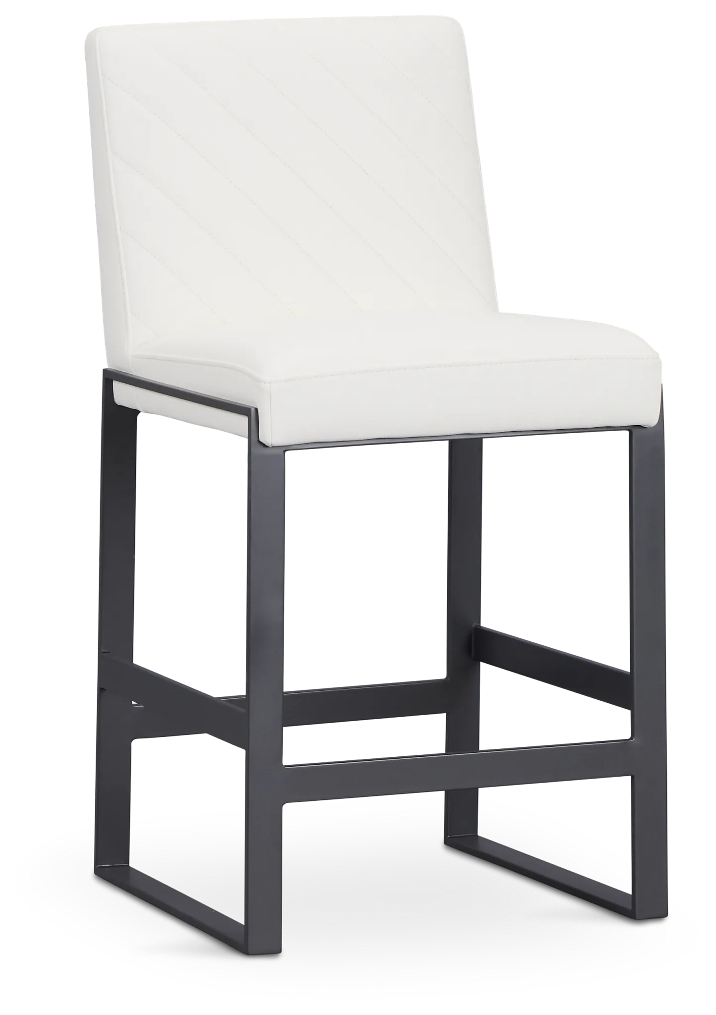 Harlem White 24" Upholstered Barstool