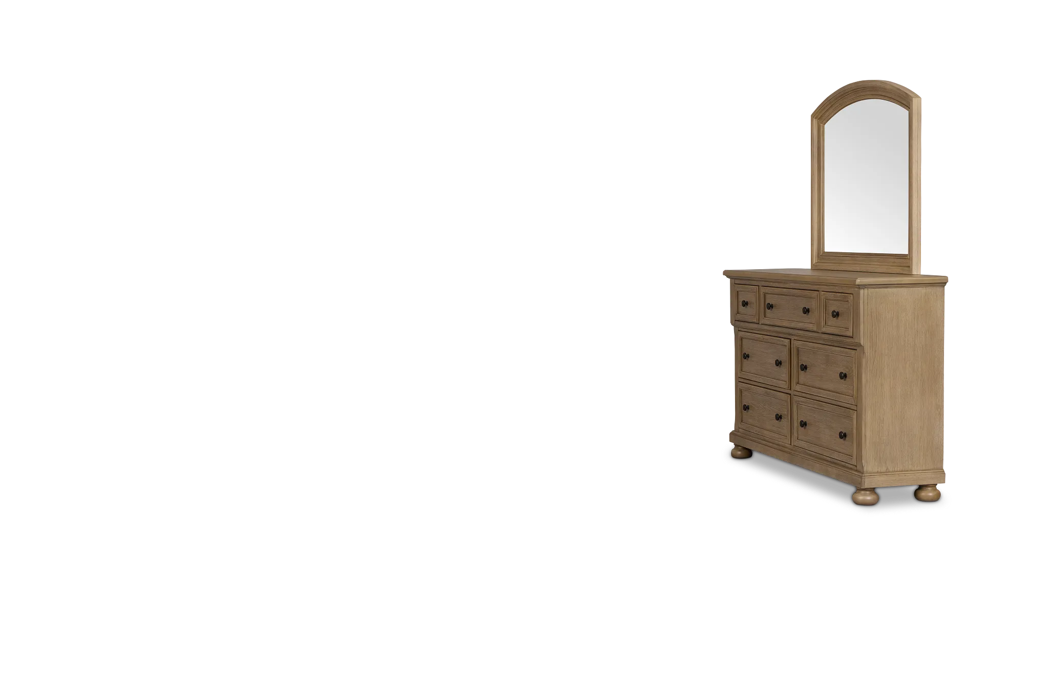 Galveston Light Tone Dresser & Mirror