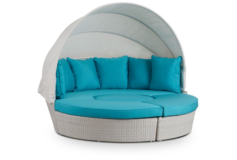 Biscayne Dark Teal Canopy Daybed,