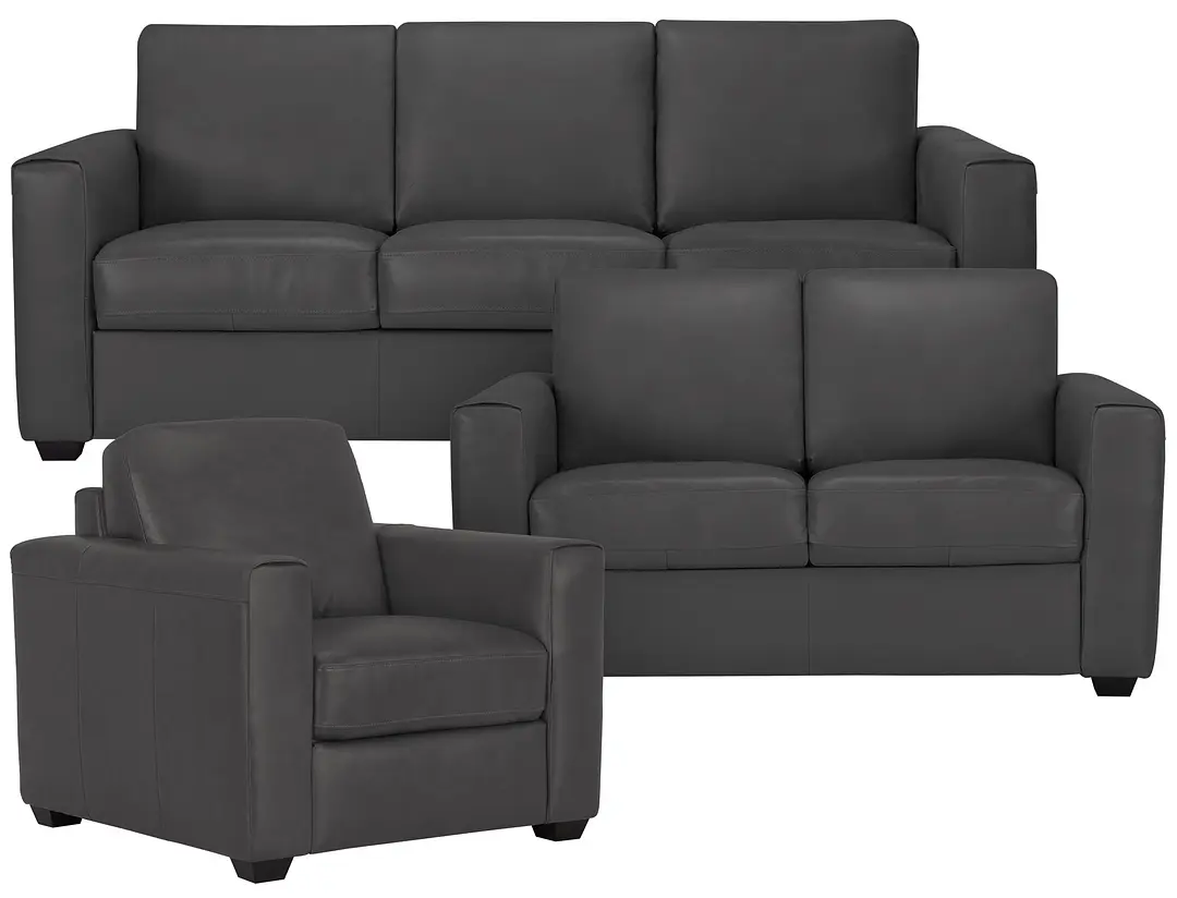 Lane Dark Gray Lthr/vinyl Living Room Lane Dark Gray Lthr/vinyl Living Room