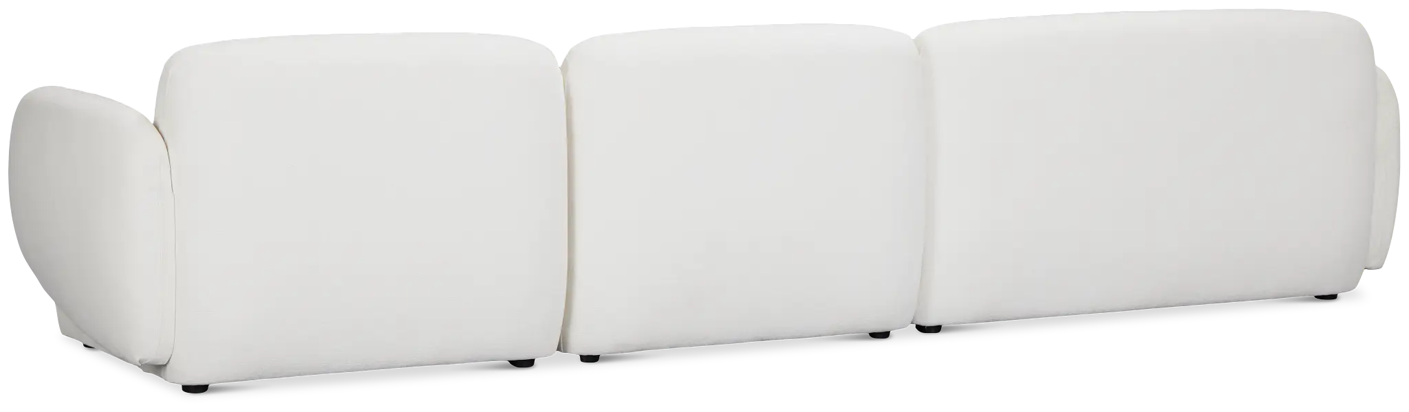 Halsey White Fabric Small Left Cuddler Sectional Halsey White Fabric Small Left Cuddler Sectional