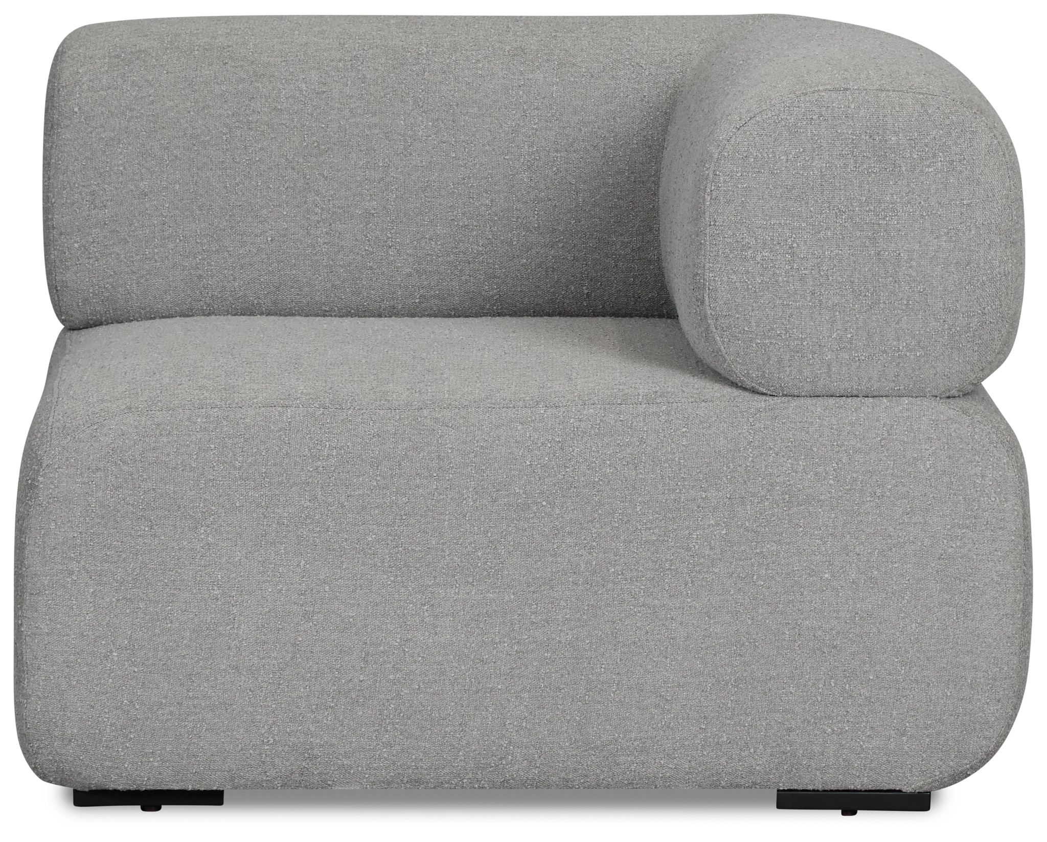 Celeste Light Gray Fabric Wedge