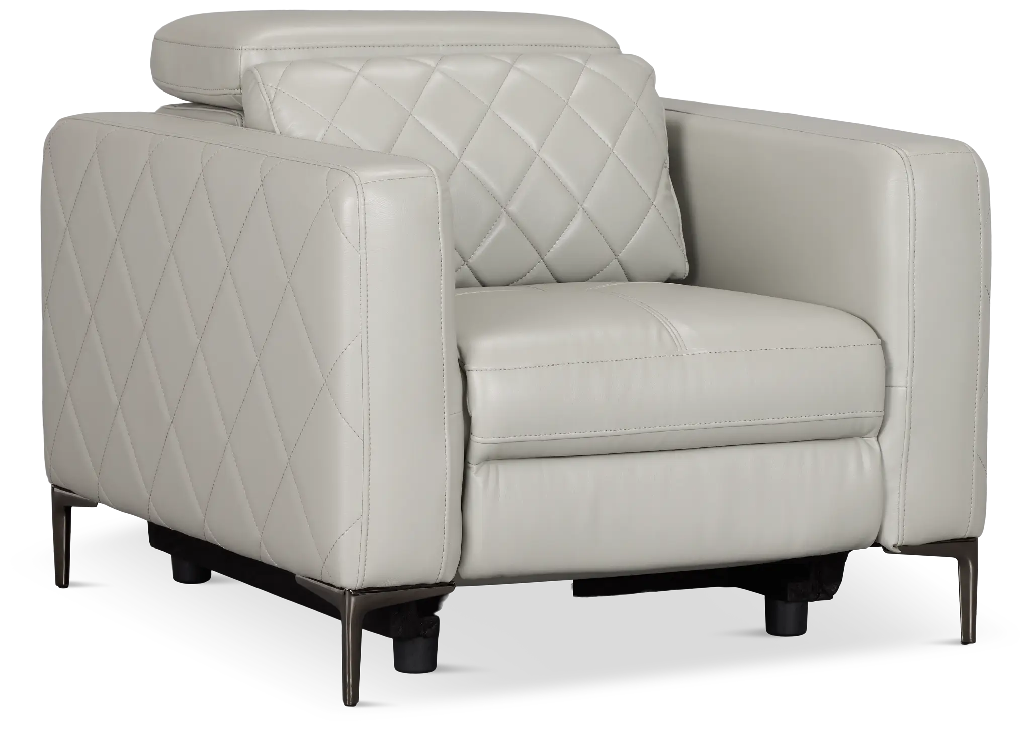 Ava Light Gray Micro Power Recliner Ava Light Gray Micro Power Recliner