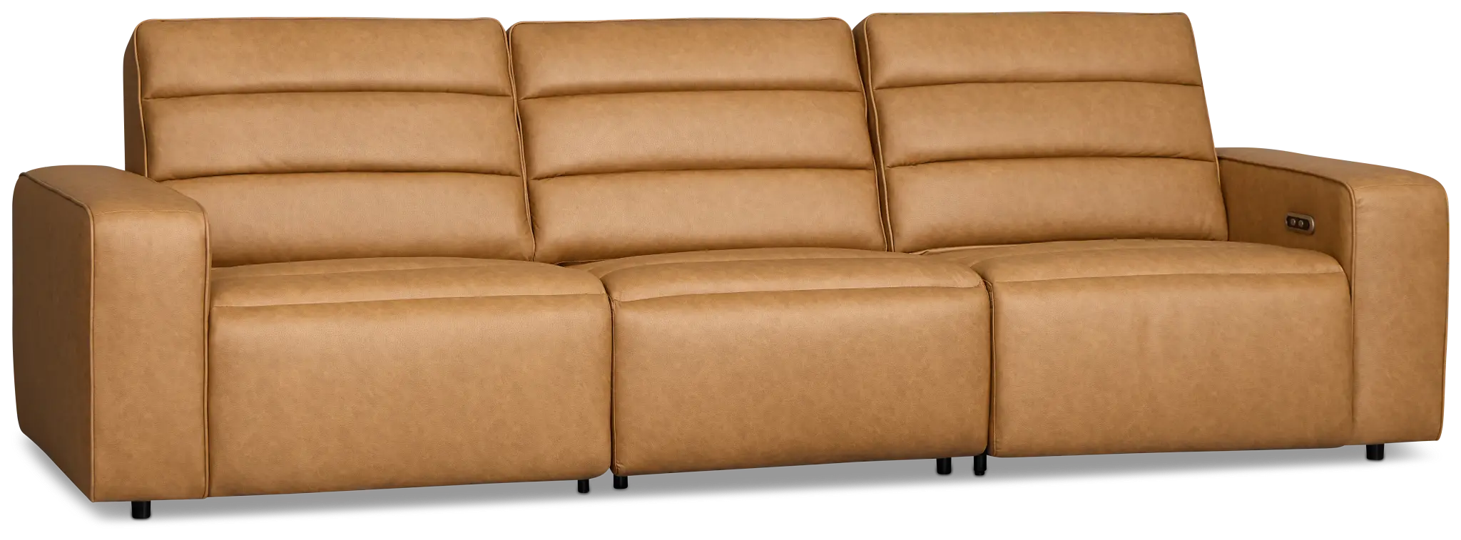 Sawyer Light Brown Micro 3-piece Modular Power Sofa Sawyer Light Brown Micro 3-piece Modular Power Sofa