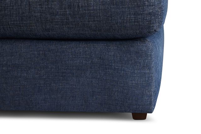 Davis Dark Blue Micro Right Bumper Sectional