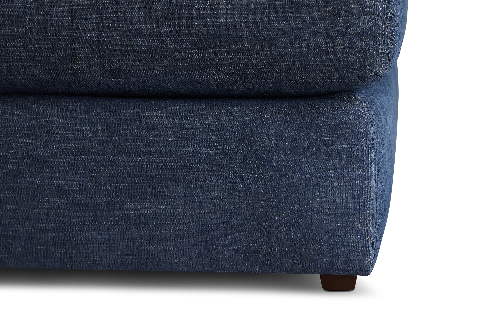 Davis Dark Blue Micro Right Bumper Sectional