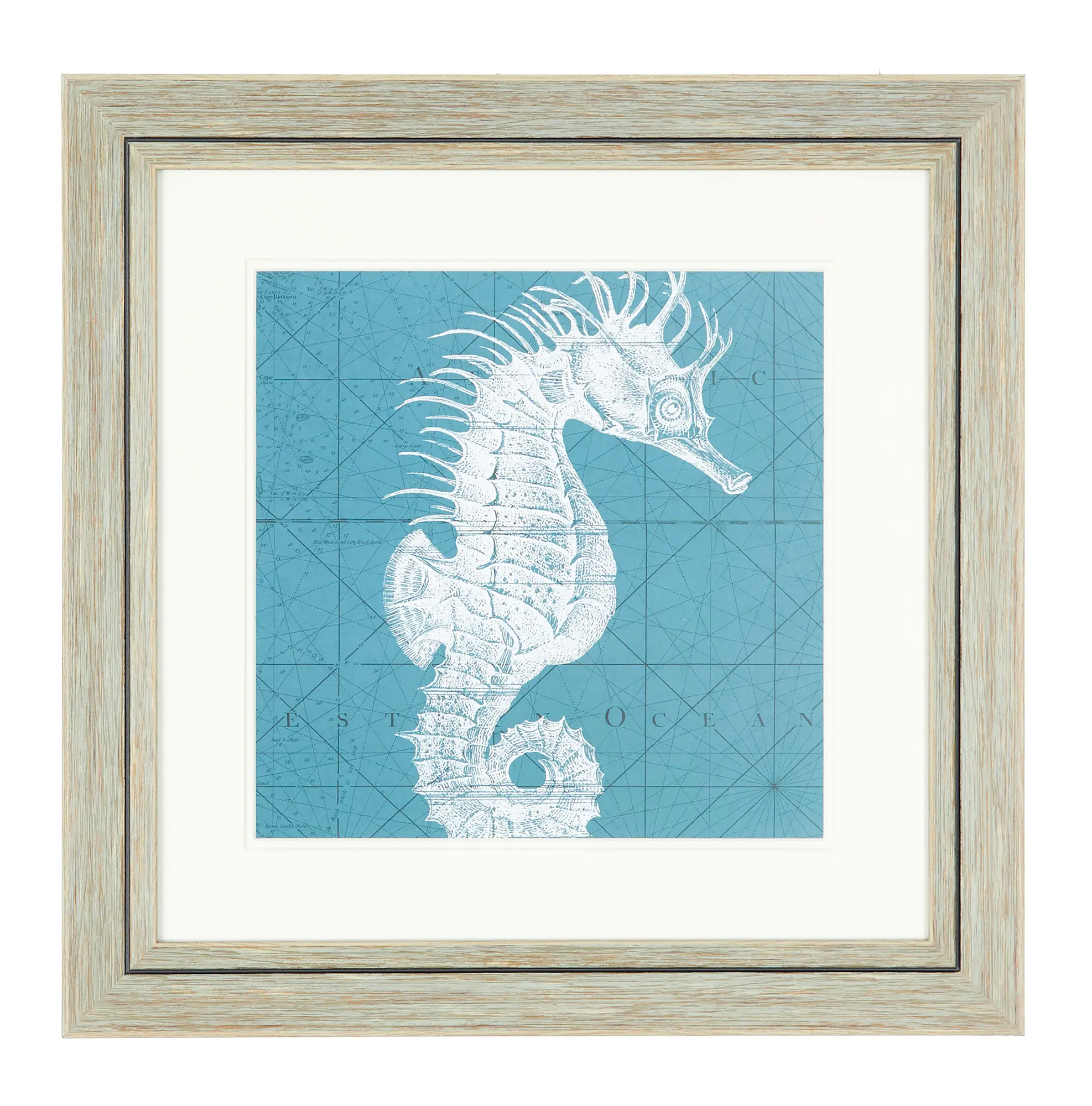 Seahorse Blue Framed Wall Art Seahorse Blue Framed Wall Art