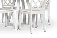 Edgartown Two-tone Round Table & 4 White Wood Chairs