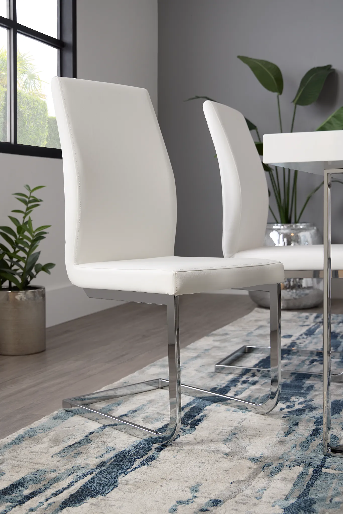 Axel White Upholstered Side Chair