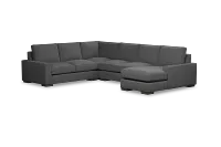Edgewater Delray Dark Gray Medium Right Chaise Sectional