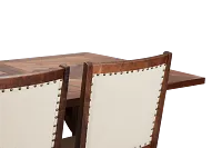 Joplin Dark Tone Extension Rectangular Table & 4 Upholstered Chairs