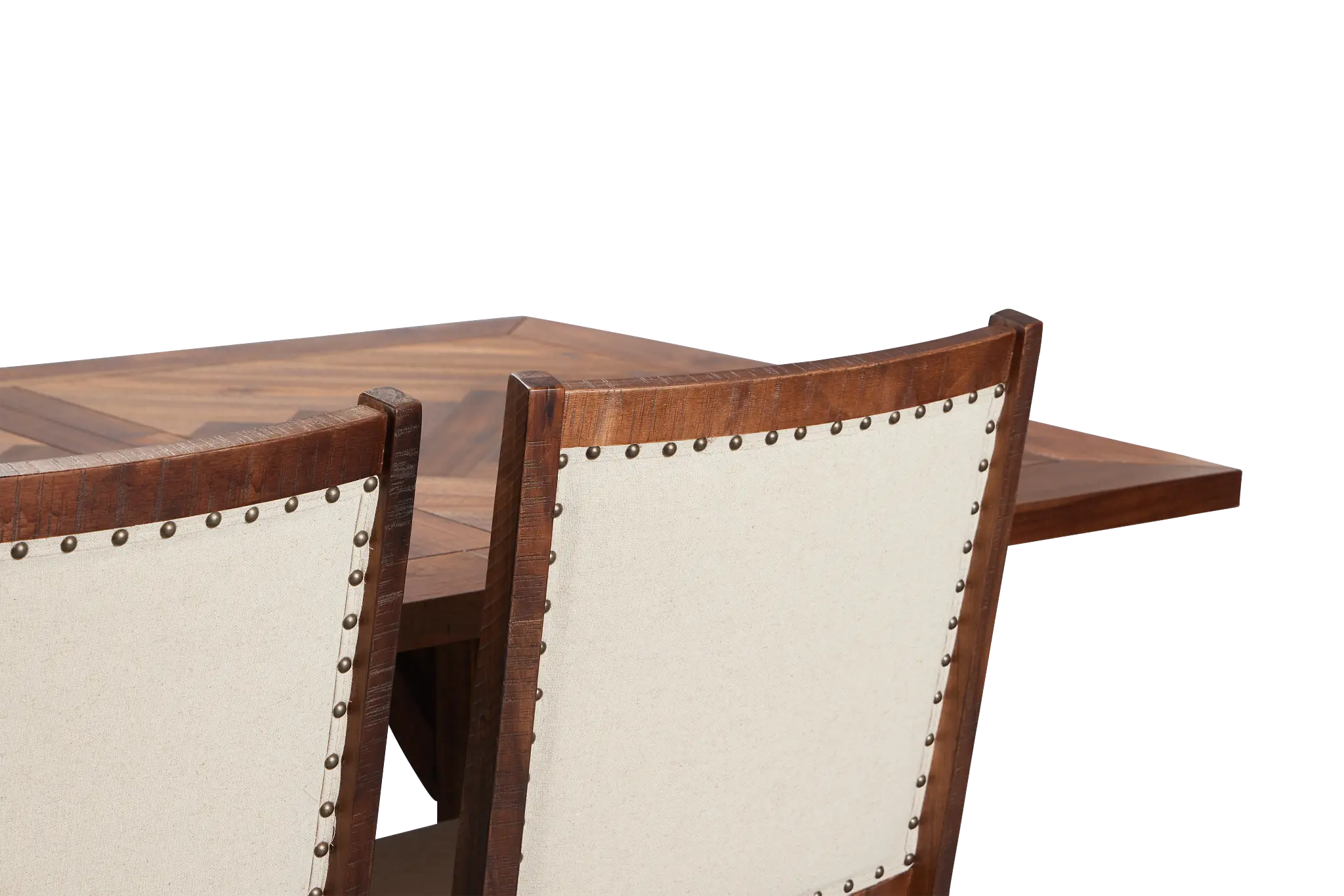 Joplin Dark Tone Extension Rectangular Table & 4 Upholstered Chairs Joplin Dark Tone Extension Rectangular Table & 4 Upholstered Chairs