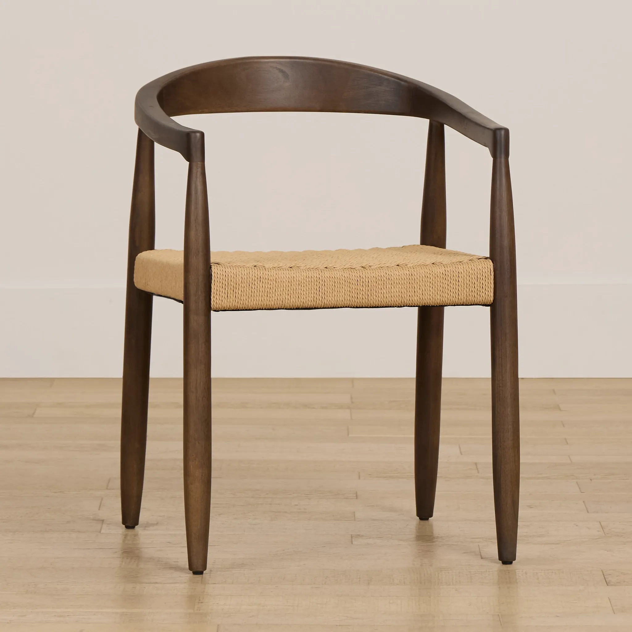 Santorini Dark Tone Curved Woven Side Chair