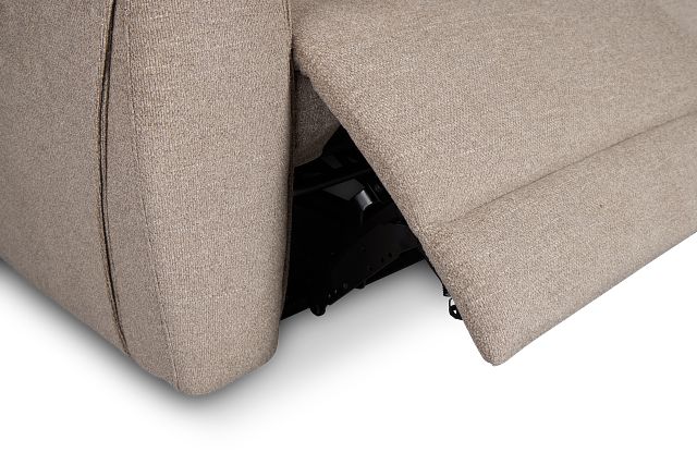 Walker Beige Fabric Medium Dual Power 2-arm Reclining Sectional
