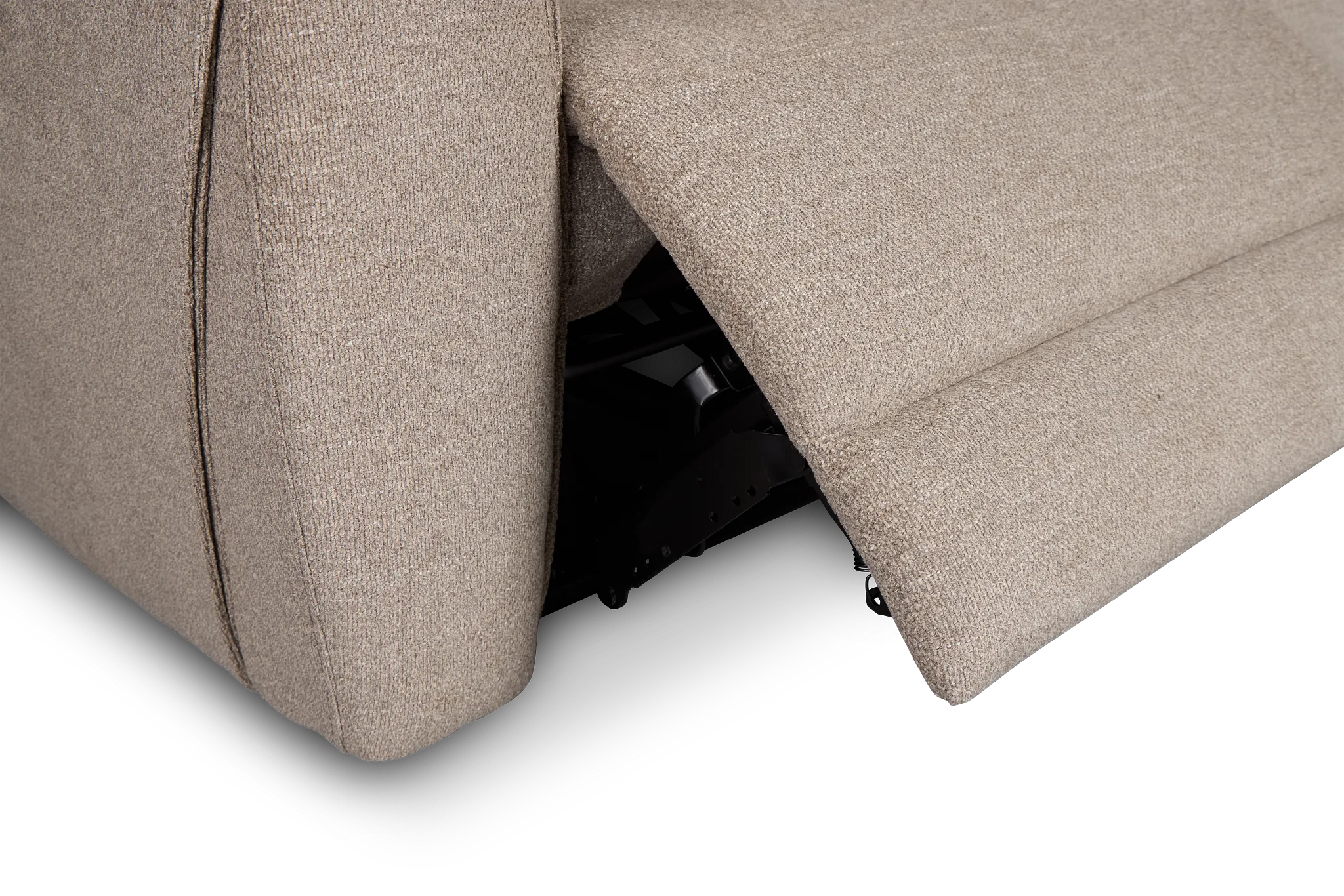 Walker Beige Fabric Medium Dual Power 2-arm Reclining Sectional